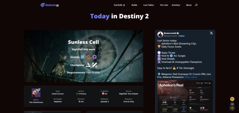 blueberries.gg – Comprehensive Destiny 2 Guides